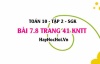 Bài 7.8 trang 41 Toán 10 tập 2 Kết nối tri thức